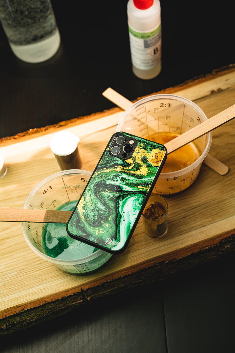 Handyhülle im  Green Gold Design