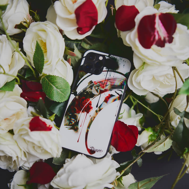 Handyhülle im  Roses white Design