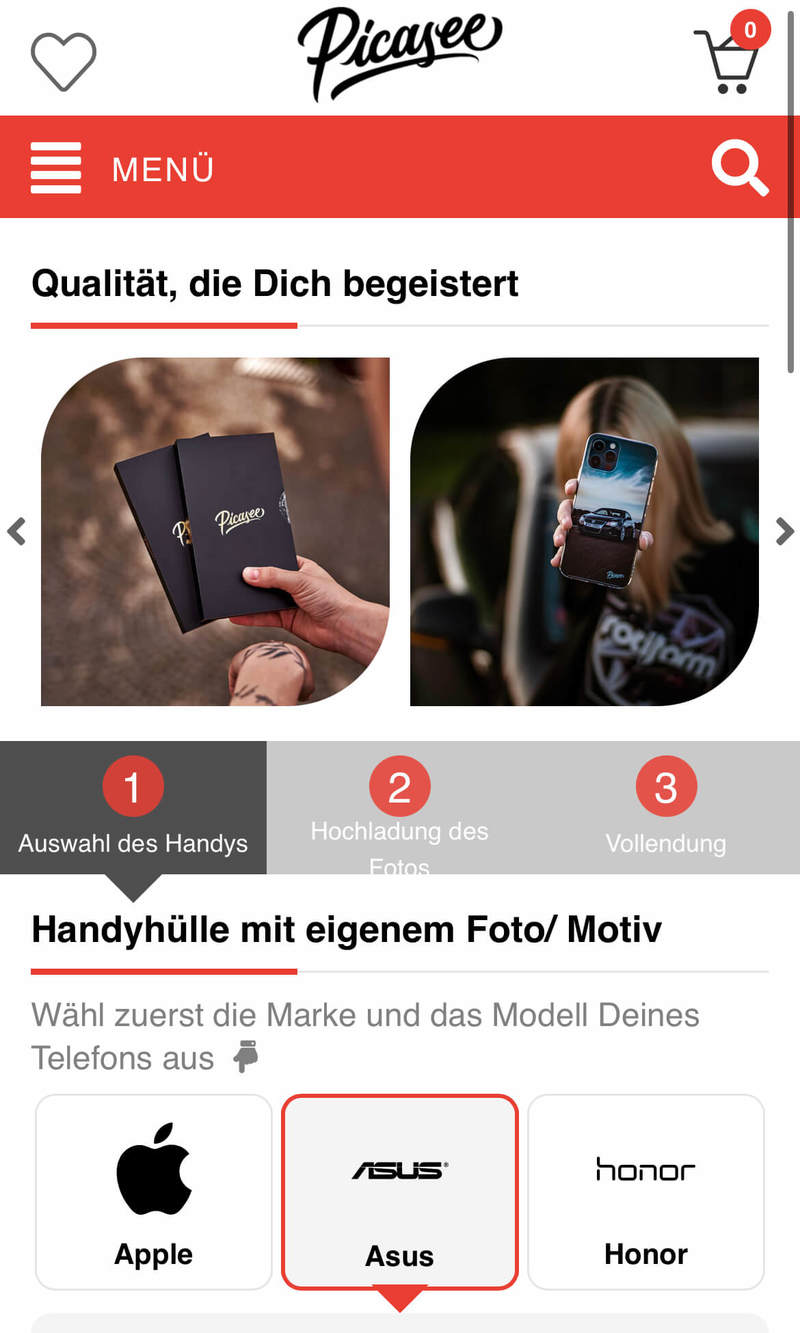 Erstellen Sie Ihre eigene Hülle mit Fotos