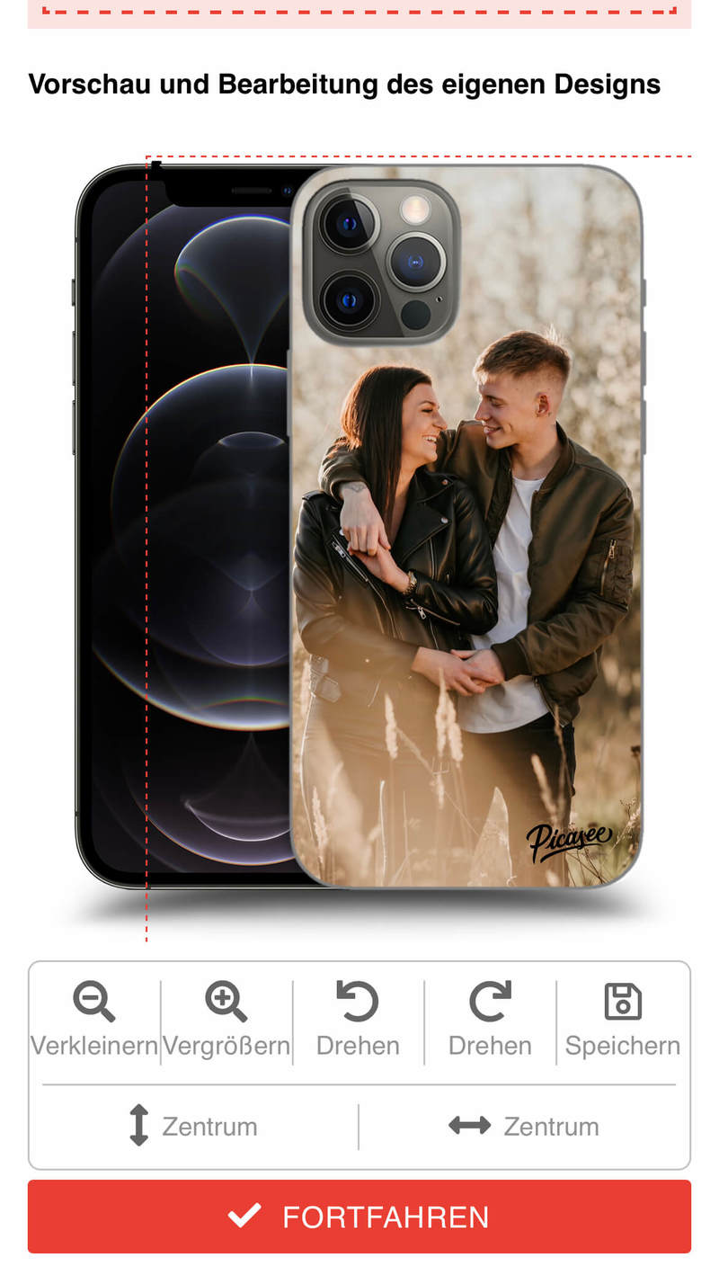  Verschieben Sie Ihr Bild sodass es perfekt zu Ihrem Handy passt 