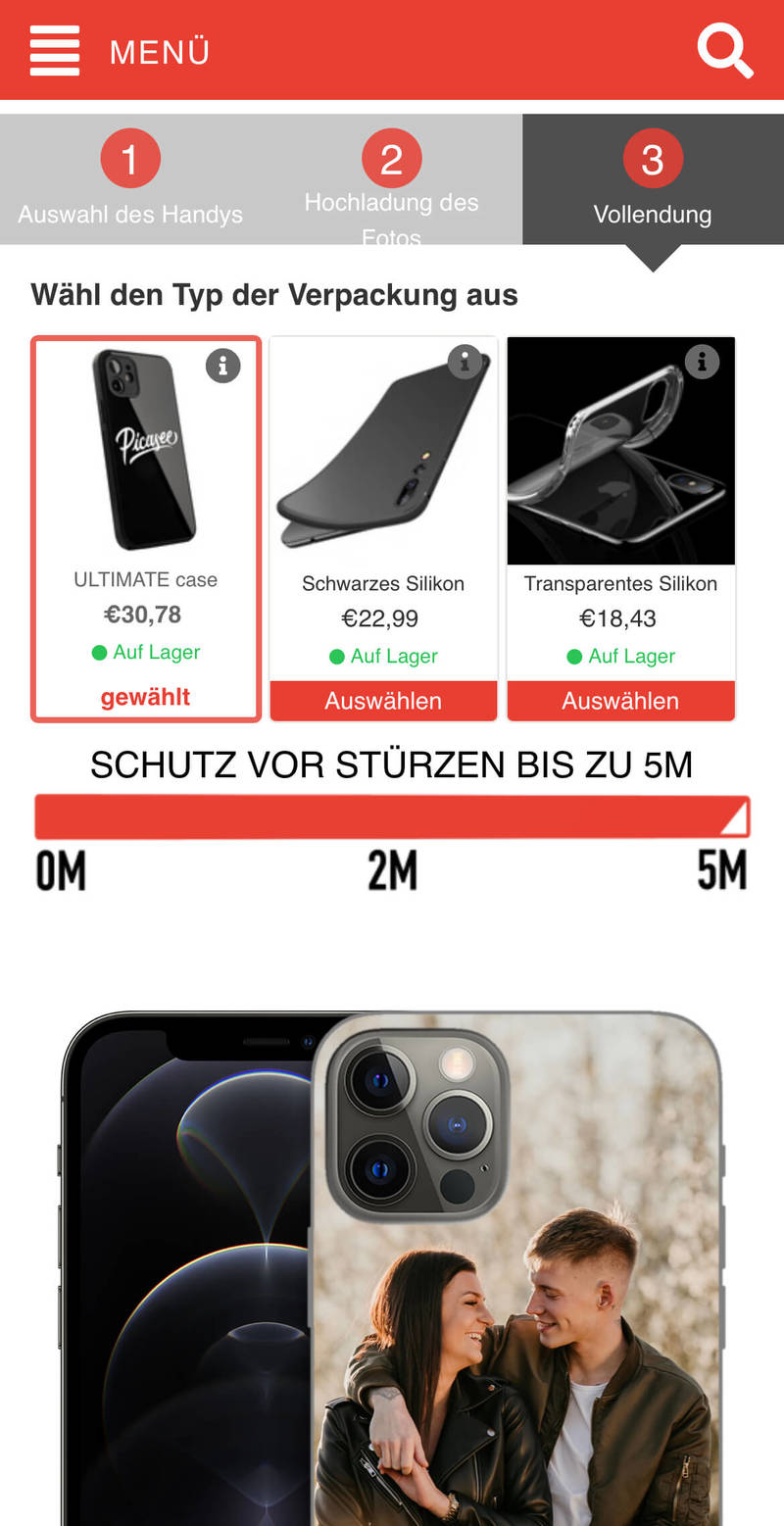 Wählen Sie die Art der Hülle