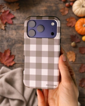 Picasee Fashion Case MagSafe für Apple iPhone 16 - Brown grid