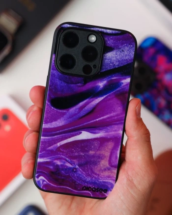 Picasee ULTIMATE CASE MagSafe für Apple iPhone 15 Pro - Purple glitter
