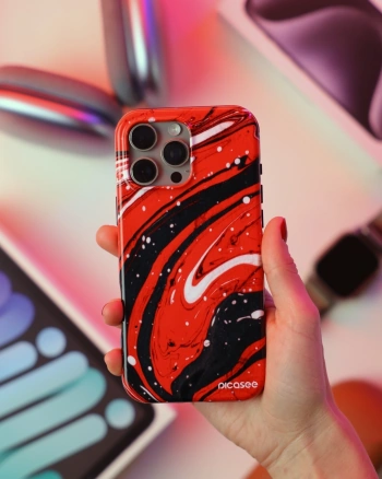 Picasee Fashion Case PowerShare pro Samsung Galaxy S24+ S926B 5G - Red black
