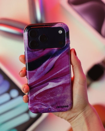 Picasee Fashion Case MagSafe für Apple iPhone 15 Pro - Purple glitter