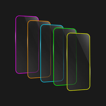 Picasee Gehärtetes Schutzglas mit einem im Dunkeln leuchtenden Rahmen für Xiaomi Redmi Note 7 - Blau