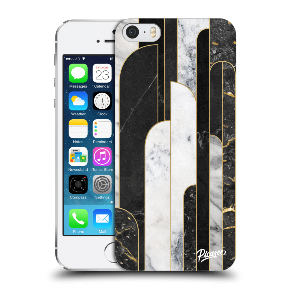 Picasee ULTIMATE CASE für Apple iPhone 5/5S/SE - Black & White tile