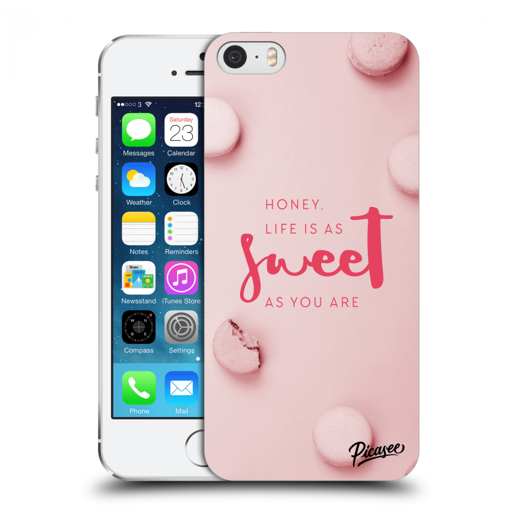 Picasee Apple iPhone 5/5S/SE Hülle - Transparenter Kunststoff - Life is as sweet as you are