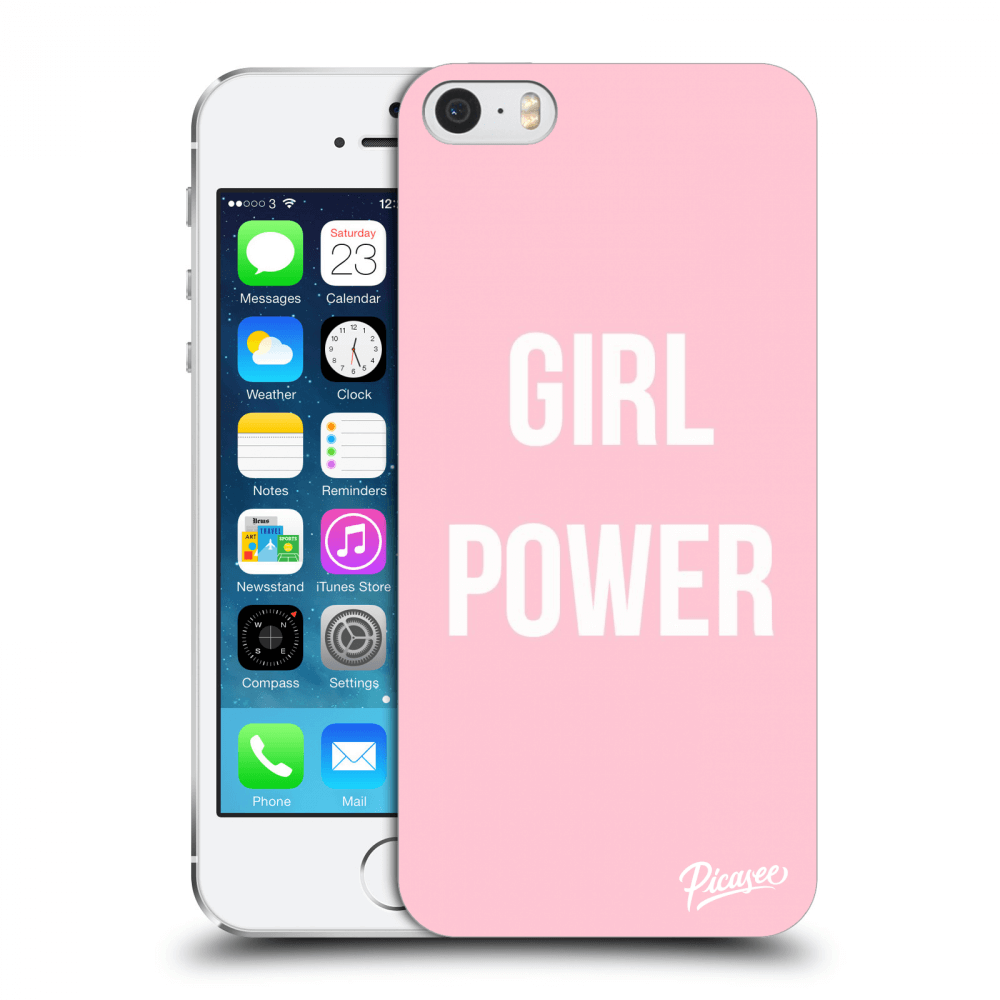 Picasee Apple iPhone 5/5S/SE Hülle - Transparentes Silikon - Girl power