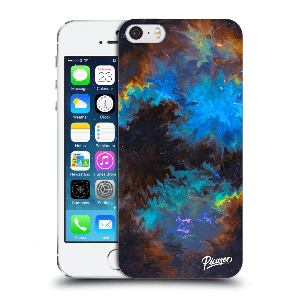 Picasee Apple iPhone 5/5S/SE Hülle - Transparentes Silikon - Space