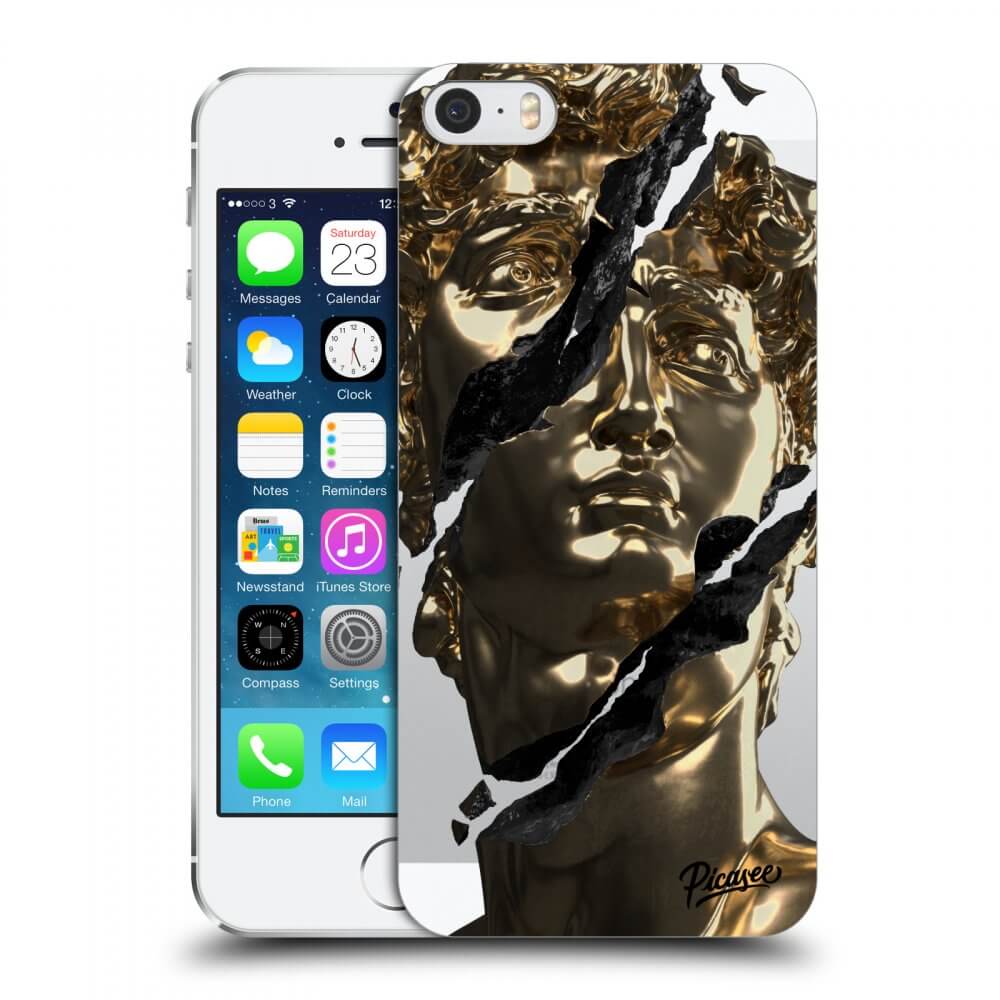 Picasee Apple iPhone 5/5S/SE Hülle - Transparentes Silikon - Golder