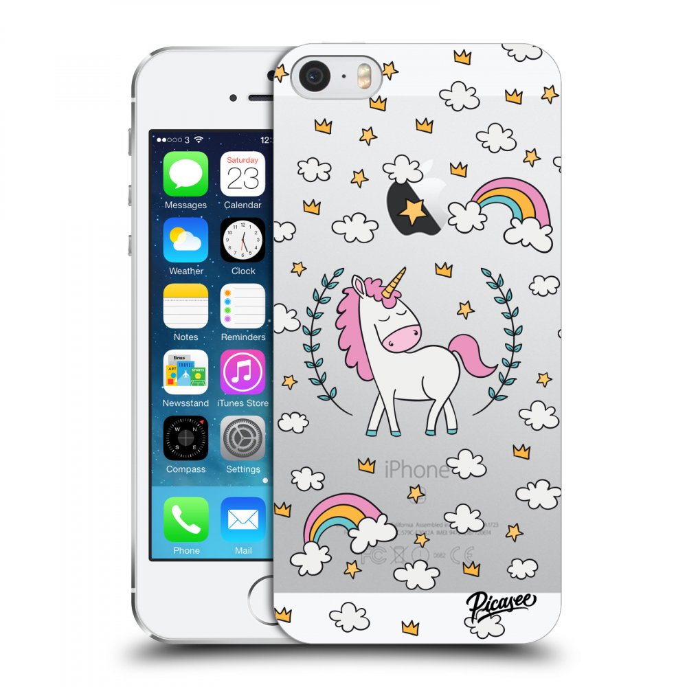 Picasee Apple iPhone 5/5S/SE Hülle - Transparenter Kunststoff - Unicorn star heaven