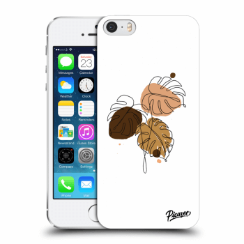 Picasee Apple iPhone 5/5S/SE Hülle - Transparentes Silikon - Monstera