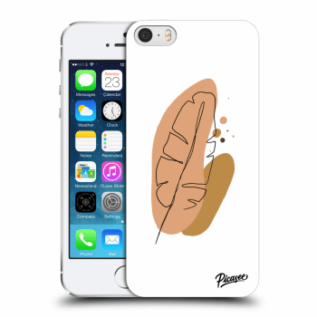 Picasee Apple iPhone 5/5S/SE Hülle - Transparentes Silikon - Feather brown