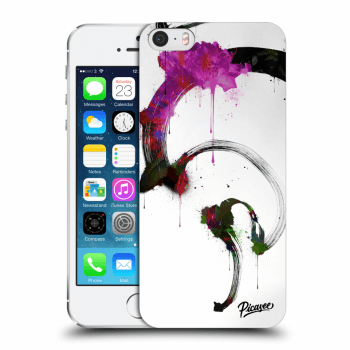 Picasee Apple iPhone 5/5S/SE Hülle - Transparentes Silikon - Peony White