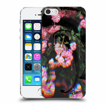 Picasee Apple iPhone 5/5S/SE Hülle - Transparentes Silikon - Rosebush black