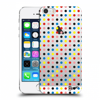 Picasee Apple iPhone 5/5S/SE Hülle - Transparentes Silikon - Colorful dots
