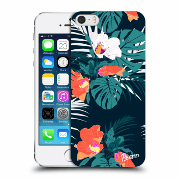 Picasee Apple iPhone 5/5S/SE Hülle - Transparentes Silikon - Monstera Color