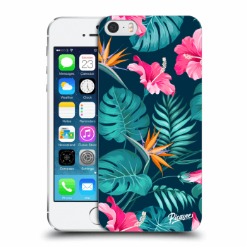 Hülle für Apple iPhone 5/5S/SE - Pink Monstera