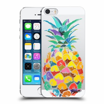 Picasee Apple iPhone 5/5S/SE Hülle - Transparenter Kunststoff - Pineapple