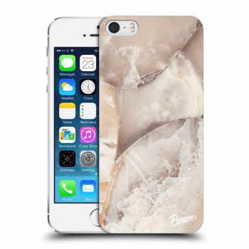 Picasee Apple iPhone 5/5S/SE Hülle - Transparentes Silikon - Cream marble