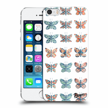 Picasee Apple iPhone 5/5S/SE Hülle - Transparentes Silikon - Butterflies