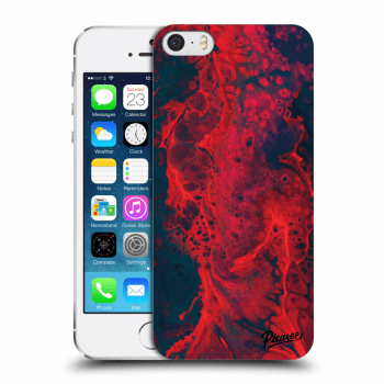 Picasee Apple iPhone 5/5S/SE Hülle - Transparentes Silikon - Organic red