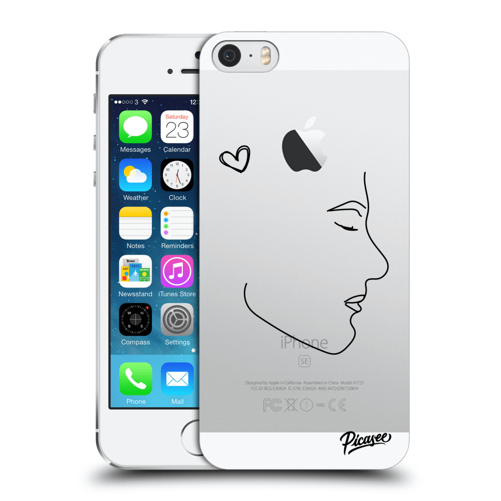 Picasee Apple iPhone 5/5S/SE Hülle - Transparenter Kunststoff - Couple boy