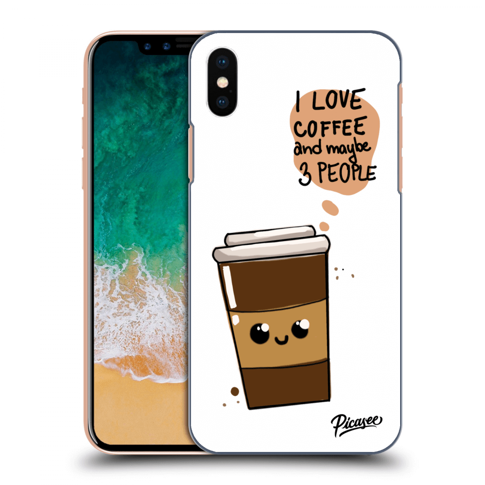 Picasee Apple iPhone X/XS Hülle - Transparentes Silikon - Cute coffee