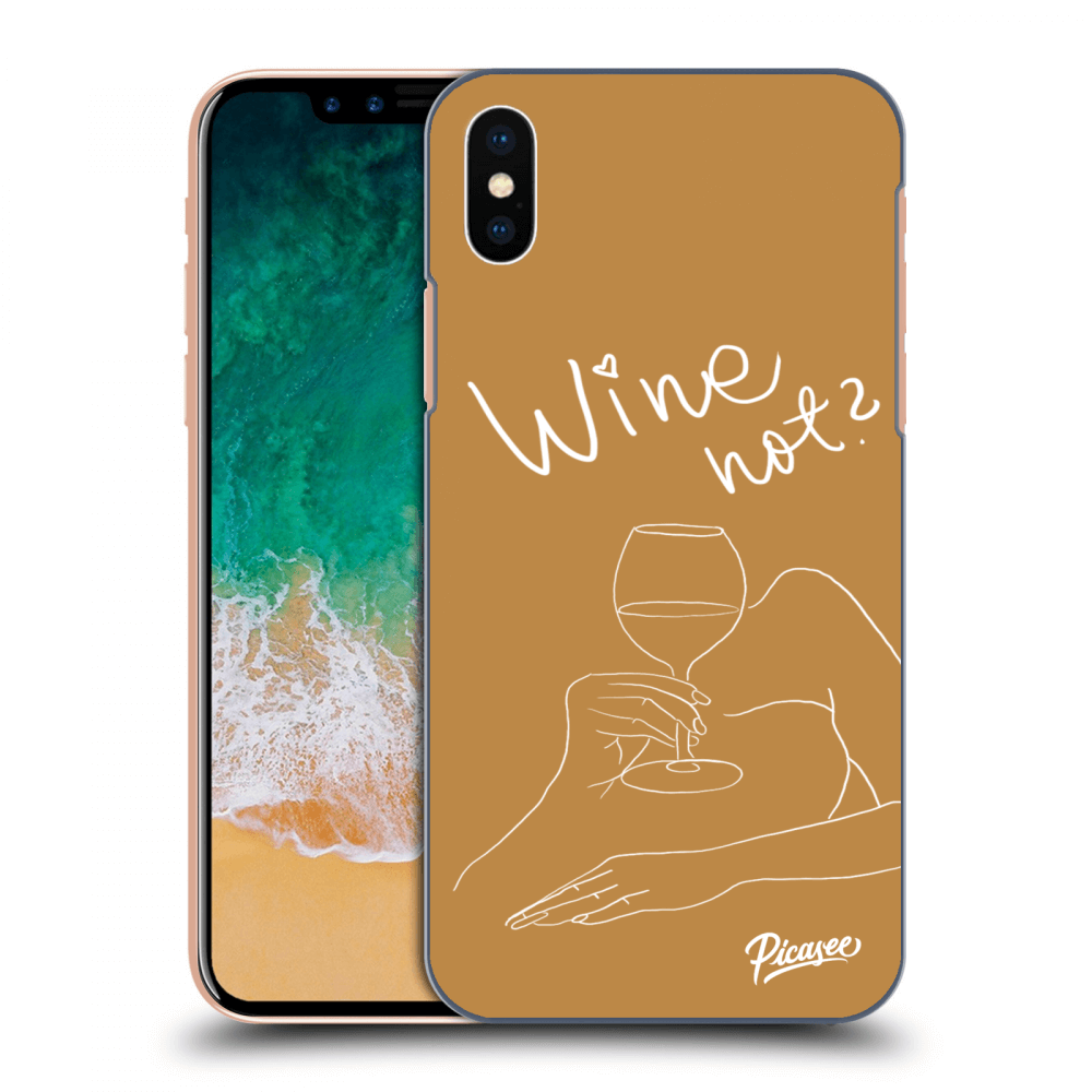 Picasee Apple iPhone X/XS Hülle - Transparentes Silikon - Wine not