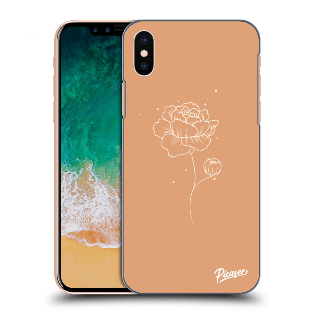 Picasee Apple iPhone X/XS Hülle - Transparentes Silikon - Peonies