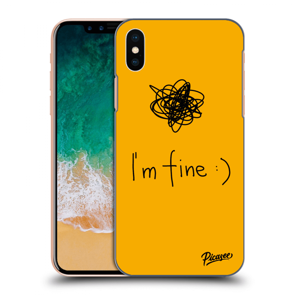 Picasee Apple iPhone X/XS Hülle - Transparentes Silikon - I am fine