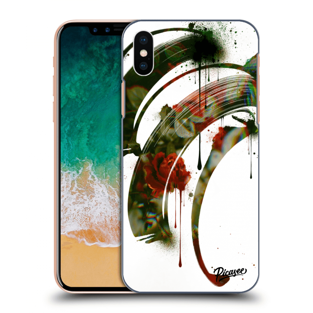 Picasee Apple iPhone X/XS Hülle - Transparentes Silikon - Roses white