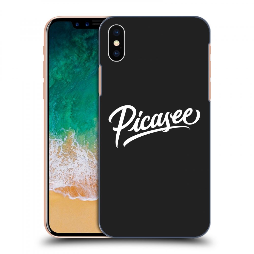 Picasee Apple iPhone X/XS Hülle - Schwarzes Silikon - Picasee - White