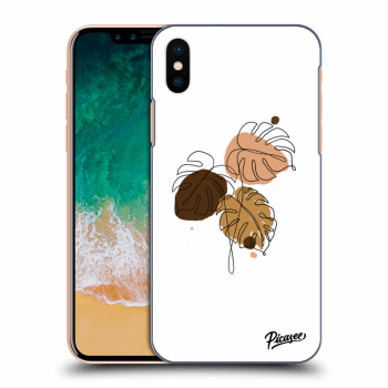 Picasee Apple iPhone X/XS Hülle - Schwarzes Silikon - Monstera
