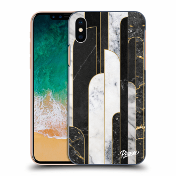 Picasee ULTIMATE CASE für Apple iPhone X/XS - Black & White tile