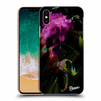 Picasee Apple iPhone X/XS Hülle - Transparentes Silikon - Peony Color