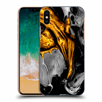 Hülle für Apple iPhone X/XS - Black Gold