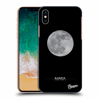 Picasee Apple iPhone X/XS Hülle - Schwarzes Silikon - Moon Minimal
