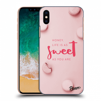 Picasee Apple iPhone X/XS Hülle - Transparentes Silikon - Life is as sweet as you are