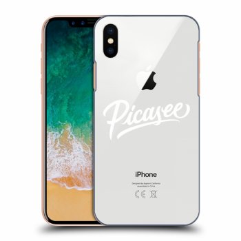 Picasee Apple iPhone X/XS Hülle - Transparentes Silikon - Picasee - White