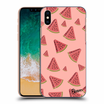 Picasee Apple iPhone X/XS Hülle - Schwarzes Silikon - Watermelon