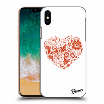 Picasee Apple iPhone X/XS Hülle - Transparentes Silikon - Big heart