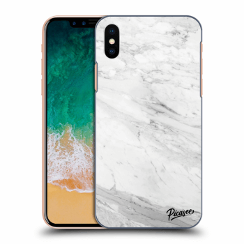 Hülle für Apple iPhone X/XS - White marble