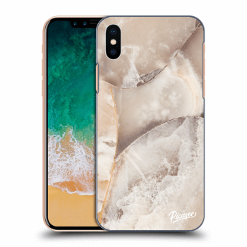 Hülle für Apple iPhone X/XS - Cream marble