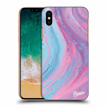 Hülle für Apple iPhone X/XS - Pink liquid