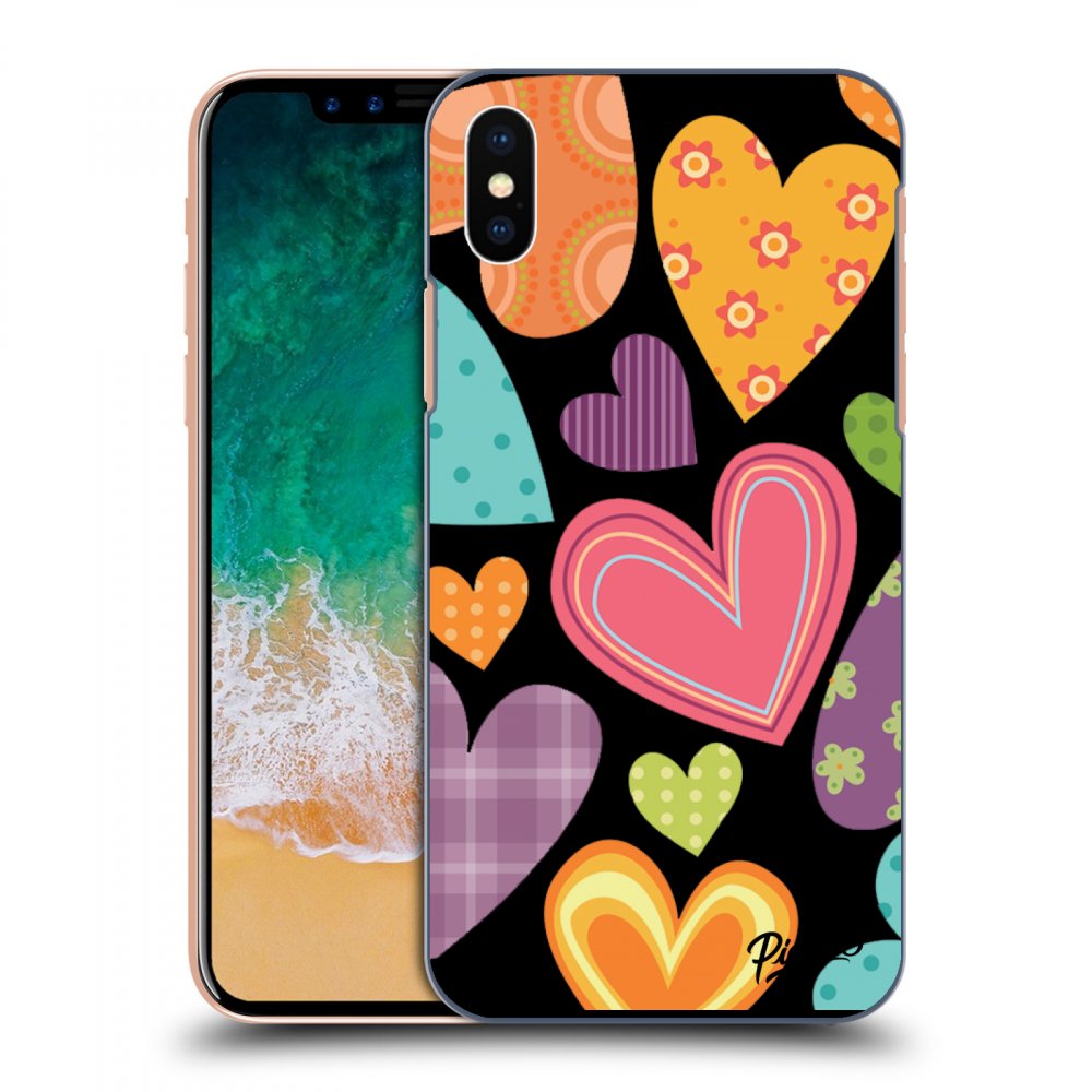 Picasee ULTIMATE CASE für Apple iPhone X/XS - Colored heart