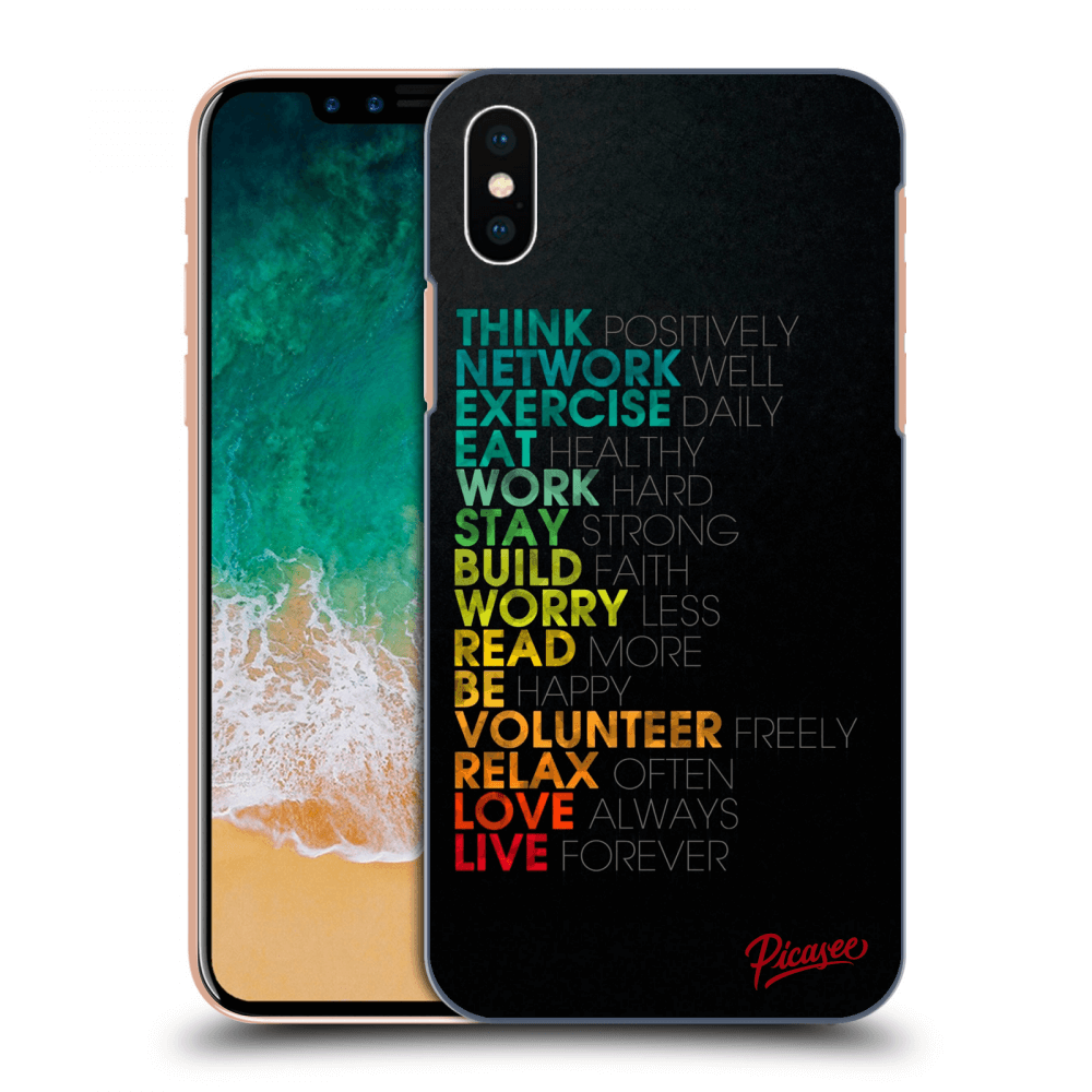 Picasee Apple iPhone X/XS Hülle - Transparentes Silikon - Motto life