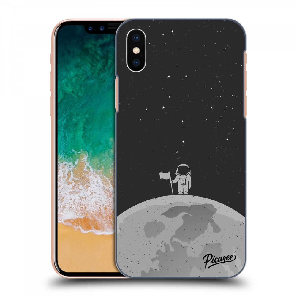 Picasee Apple iPhone X/XS Hülle - Schwarzes Silikon - Astronaut