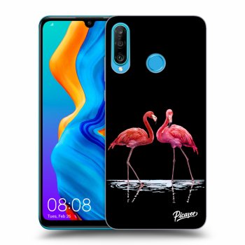 Hülle für Huawei P30 Lite - Flamingos zu zweit